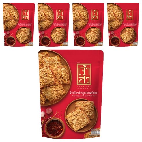 차오수아 자스민라이스크래커 매운맛, 5개, 80g
