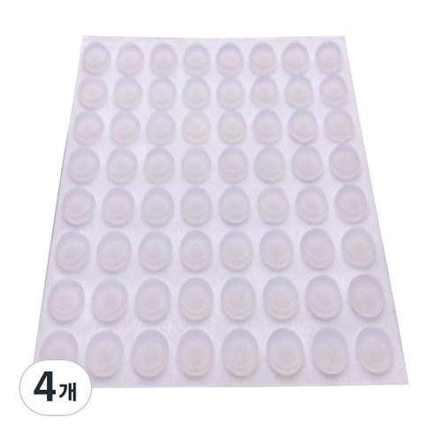 동진실리콘 3M 범폰 미끄럼방지 스티커 64p, 4개, 반투명