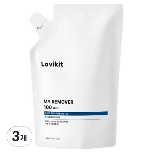 라비킷 마이리무버100 얼룩제거제 리필, 300ml, 3개