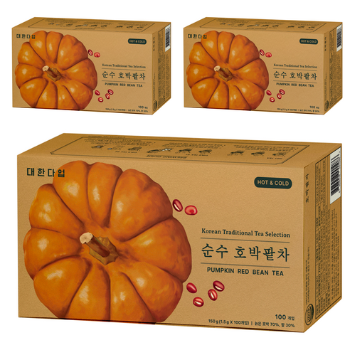 대한다업 순수 호박팥차, 1.5g, 3개, 100개입