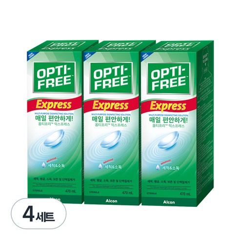 옵티프리 익스프레스 렌즈 세정액, 470ml, 12개