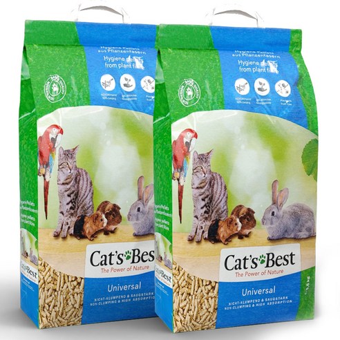 캣츠베스트 JRS 칩시 유니버셜 우드펠렛 베딩 고양이 모래 10L, 5.5kg, 2개, 무향