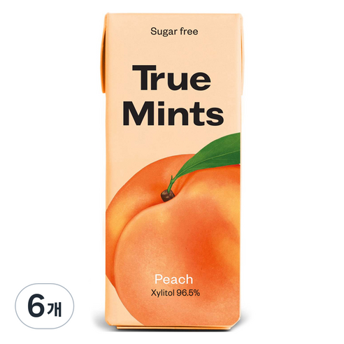 트루민트 캔디 복숭아향, 13g, 6개