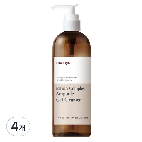 마녀공장 비피다 앰플 약산성 클렌징 젤 폼, 400ml, 4개
