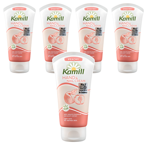 카밀 핸드&네일 크림 피치, 75ml, 5개