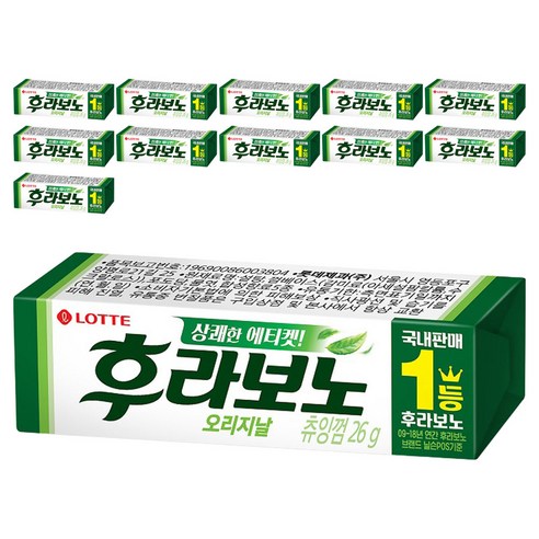 롯데웰푸드 후라보노 오리지날 츄잉껌 9p