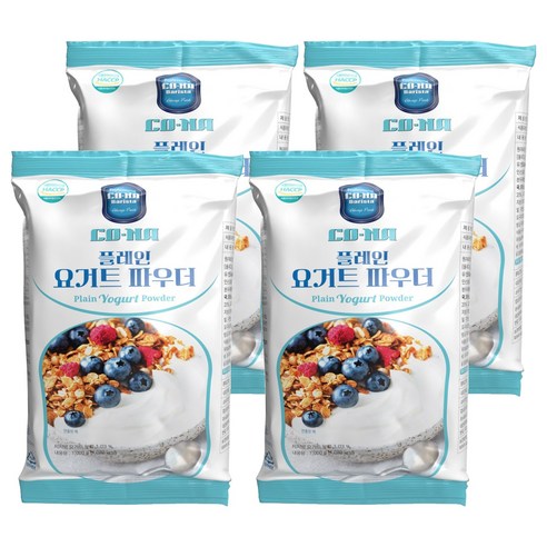 CONA 플레인 요거트 파우더, 1kg, 4개, 1개입