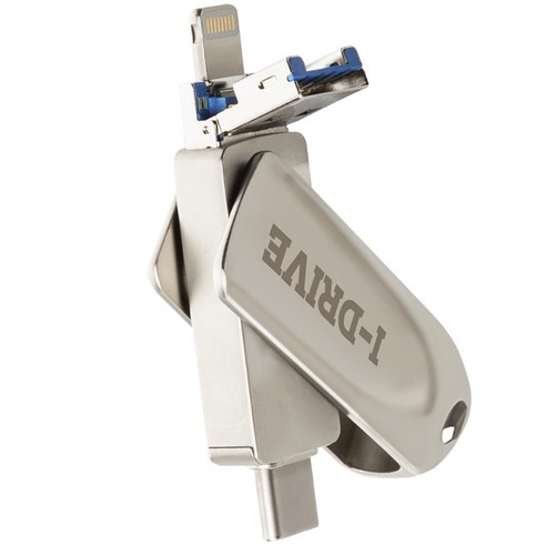 아이몰 OTG젠더 USB 3.0 + 8PIN + C타입 데이터 전송 일체형 외장메모리 IDRIVE, 32GB, 1개