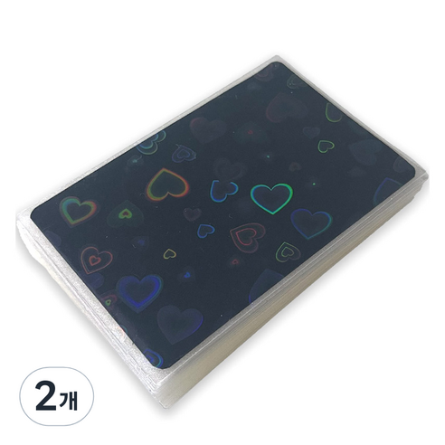 리코즈 홀로그램 포토카드 슬리브 50p, 04 더블하트, 2개