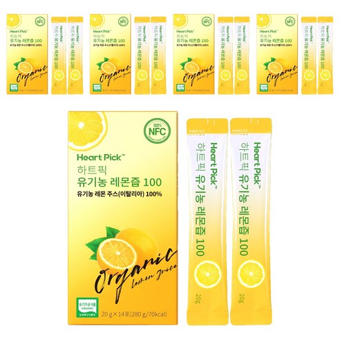 하트픽 유기농 레몬즙 100 14p, 280g, 5개