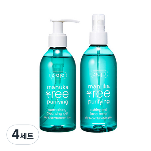 지아자 마누카트리 클렌징 겔 200ml + 페이스 토너 200ml 세트, 4세트