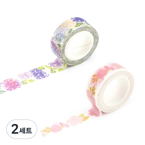 라이프포인트 내츄럴 일러스트 마스킹 테이프 08벚꽃 세트, 08벚꽃, 10정향, 2세트