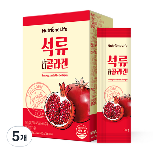 뉴트리원 석류 더 콜라겐 14p, 280g, 5개