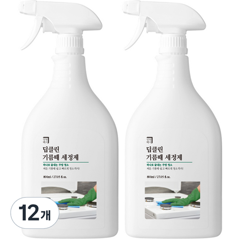 살림백서 딥클린 기름때 세정제, 800ml, 12개