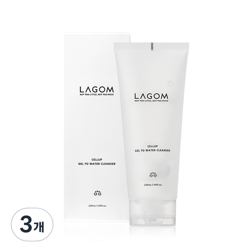 라곰 셀럽 젤 투 워터 클렌저, 3개, 220ml
