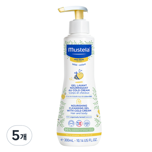 무스텔라 너리싱 클렌징 젤 위드 콜드 크림, 300ml, 5개