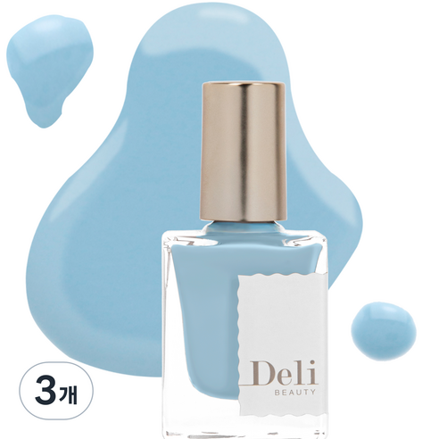 델리뷰티 딥시럽 루어인무드 네일컬러 매니큐어, MSY14 아르틱 아이스, 10ml, 3개