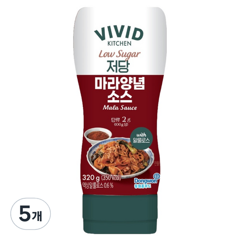 비비드키친 저당 마라양념소스, 320g, 5개