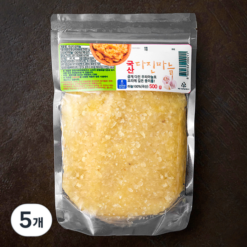 다진마늘, 500g, 5개