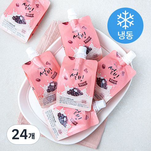 설빙 짜먹는 설빙 팥빙수맛 (냉동), 24개, 1개입, 120ml