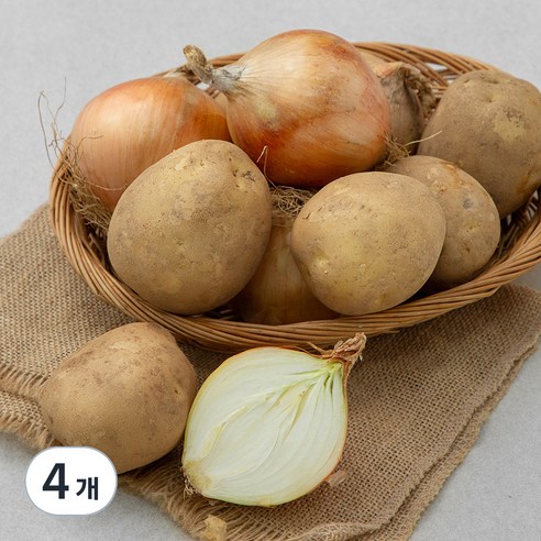 국내산 친환경 감자&양파, 2.4kg, 4개