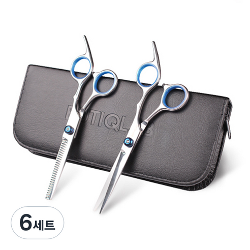 뷰티끄랩 프리미엄 미용가위 세트, 혼합색상, 6세트