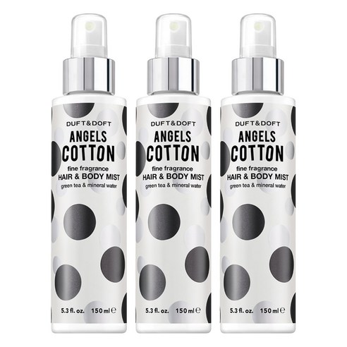 더프트앤도프트 파인 프라그란스 헤어 앤 바디미스트 엔젤스코튼, 3개, 150ml