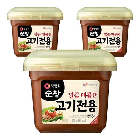청정원순창 깔끔 매콤한 고기전용 쌈장, 450g, 3개