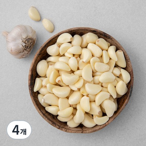 국내산 창녕 깐마늘, 1kg, 4개