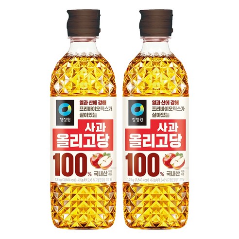 대상 청정원 사과 올리고당, 1.2kg, 2개