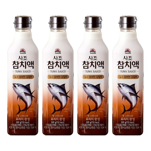 사조 참치액, 500g, 4개