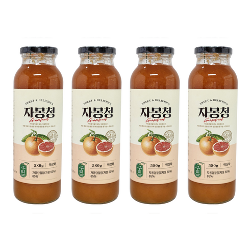구티 자몽청, 580g, 1개입, 4개
