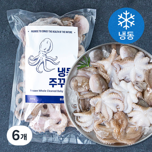 바이오션 주꾸미 (냉동), 500g(20~25마리), 6개