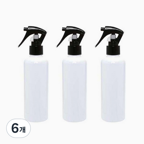 병도매닷컴 DT200 백색 건스프레이 용기, 검정캡, 6개