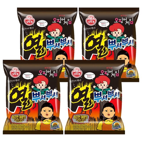 오뚜기 열뿌셔뿌셔 화끈한 매운맛, 4개, 90g