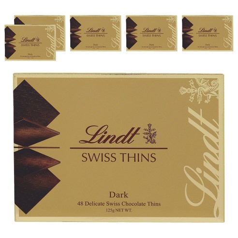 린트 스위스 씬즈 다크 초콜릿, 125g, 6개