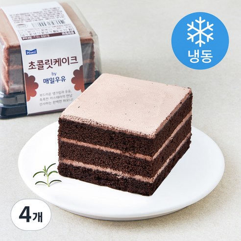 매일우유 초콜릿 케이크 (냉동), 100g, 4개