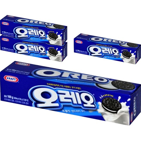 오레오 초콜릿 샌드위치 쿠키 화이트크림, 100g, 4개