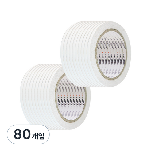 엠파이어 양면테이프 5mm x 20m, 화이트 반투명, 80개입