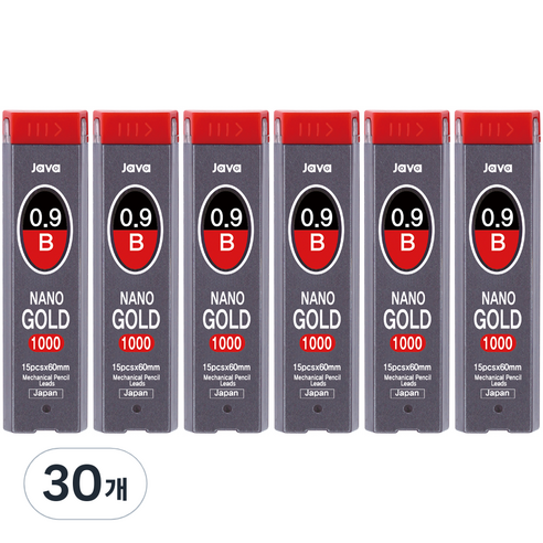 자바펜 나노골드 1000 B 샤프심, 0.9mm, 30개
