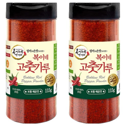 복이네먹거리 국산 고춧가루 보통맛 반찬용, 115g, 2개