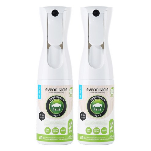 에버미라클 EM 발효 차량용 탈취제 파인향 160ml, 1개입, 2개