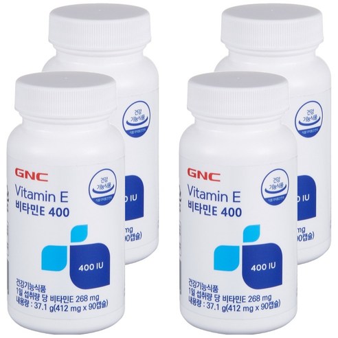 GNC 비타민E 400, 90정, 4개
