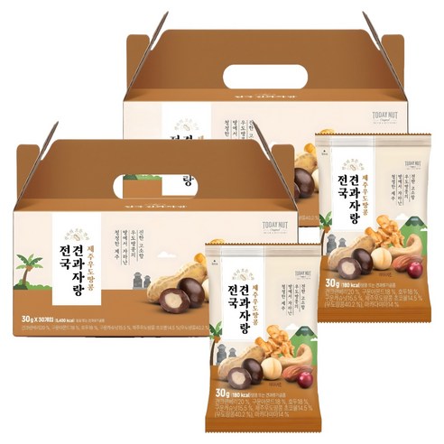 투데이넛 전국견과자랑 제주우도땅콩 900g, 2개