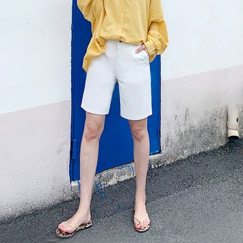 오키진 여성용 에어쿨린넨 5부 반바지