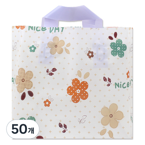 아이엔피 LDPE 손잡이 비닐백 중 35 x 25 cm, 11 나이스플라워, 50개