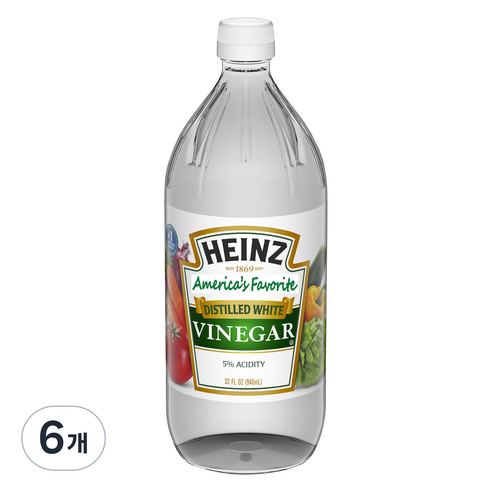 하인즈 디스틸드 화이트 식초, 946ml, 6개