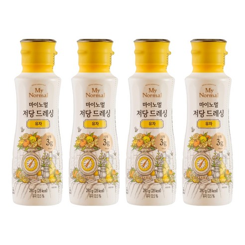 마이노멀 저당 드레싱 유자, 280g, 4개