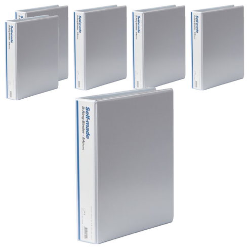 희망사무포인트 D링 바인더 5cm 라벨 3공 색상랜덤, 백색, 6개