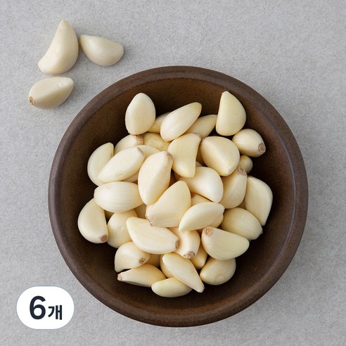 국내산 친환경 깐마늘, 200g, 6개